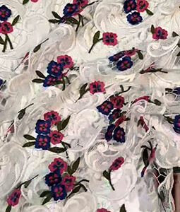 Ткань Кружево Макраме полотно белое