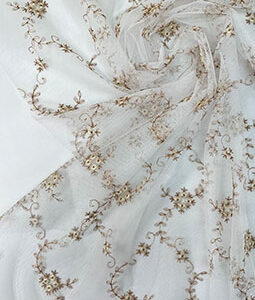 Ткань сетка с вышивкой